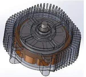 Gambar 3.4 : Geometri Axial BLDC Motor GESITS  