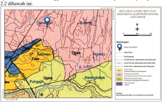 Gambar 2. 2 Peta Geologi Daerah Penelitian ( Sjarifudin dan Hamid, 1992) 