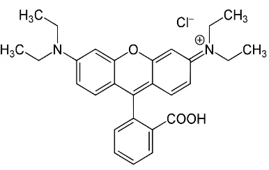 Gambar 2.3 Struktur Molekul Rhodamin B 
