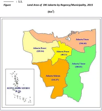 Figure Land Area of  DKI Jakarta by Regency/Municipality, 2015 