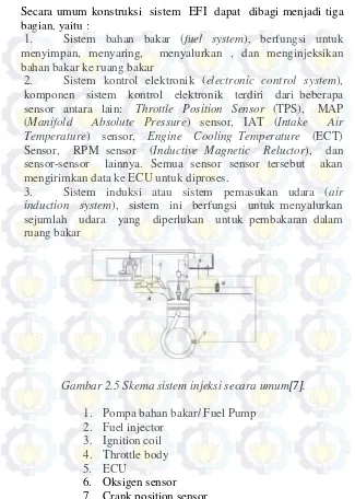 Gambar 2.5 Skema sistem injeksi secara umum[7]. 