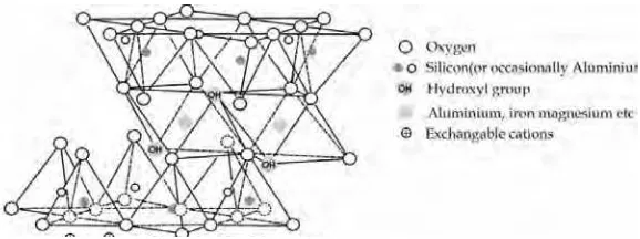 Gambar 2.13 Struktur montmorillonite 