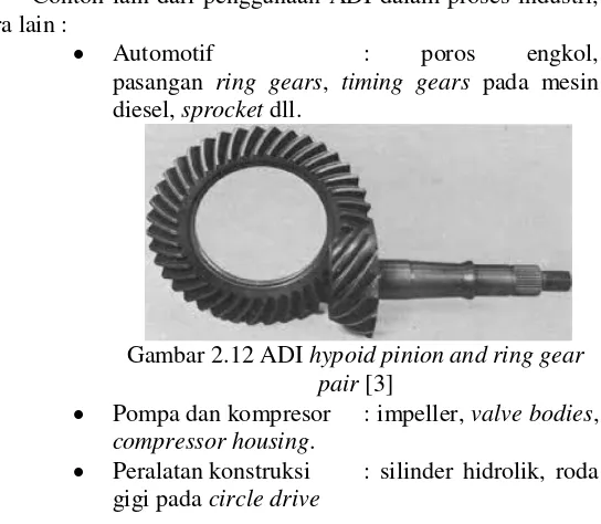 Gambar 2.12 ADI hypoid pinion and ring gear 