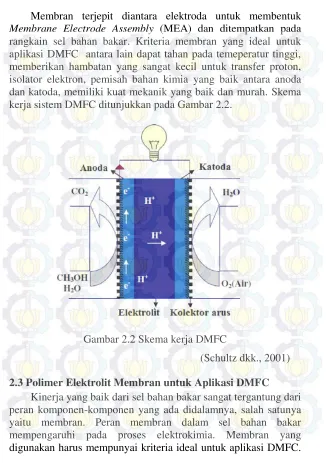 Gambar 2.2 Skema kerja DMFC
