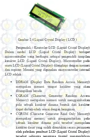Gambar 2.4 Liquid Crystal Display ( LCD ) 