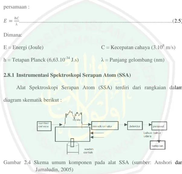 Gambar  2.4  Skema  umum  komponen  pada  alat  SSA  (sumber:  Anshori  dan  Jamaludin, 2005) 