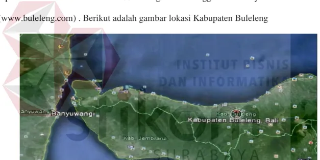 Gambar 2.1 Peta Lokasi Kabupaten Buleleng, Bali. 
