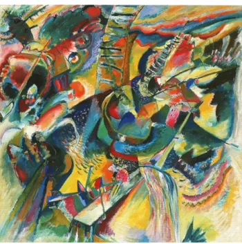 Gambar 7. Improvisation ‘Klamm’, Kandinsky (1914)  (Sumber: Wolf, 2006: 53)