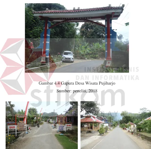 Gambar 4.4 Gapura Desa Wisata Pujiharjo  Sumber: peneliti, 2018 