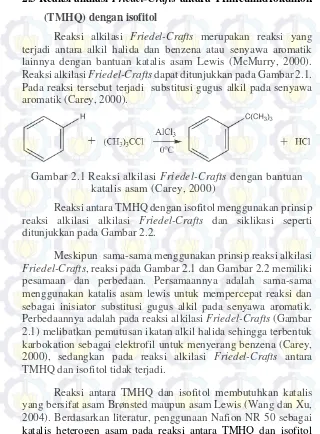 Gambar 2.1 Reaksi alkilasi Friedel-Crafts dengan bantuan 
