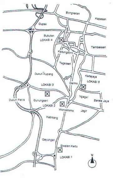 Gambar 3.1 Peta Lok.asi Alternatif Lokasi 