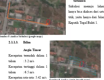 Gambar 9 Analisa Angin (google maps) 