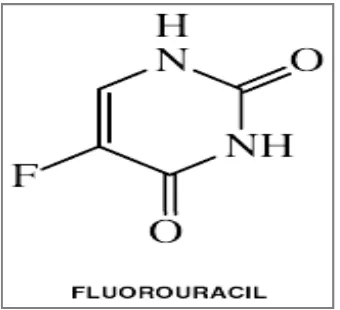 Gambar 2.3 :. Rumus bangun 5-Fluorourasil.Dikutip dari kepustakaan no.30