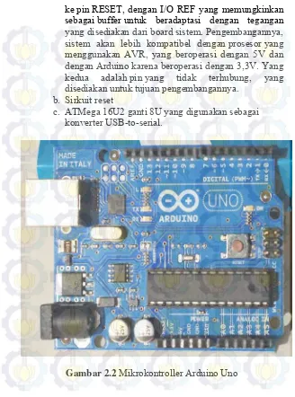 Gambar 2.2 Mikrokontroller Arduino Uno 