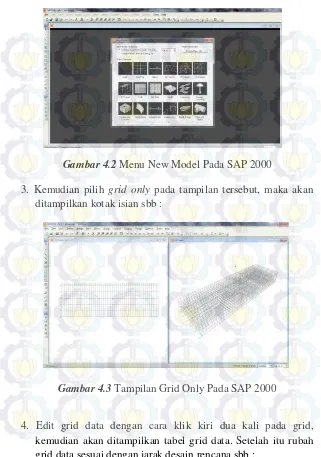 Gambar 4.2 Menu New Model Pada SAP 2000 