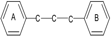 Gambar 2.4. Kerangka dasar senyawa flavonoida 