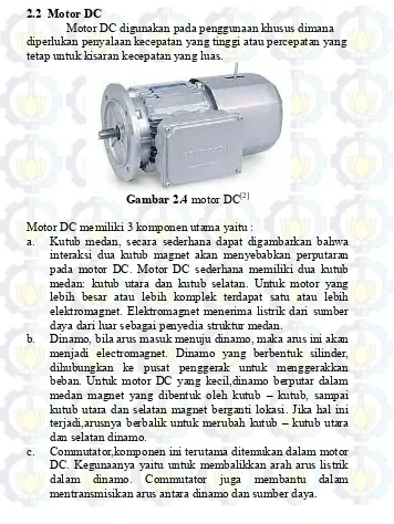 Gambar 2.4 motor DC[2] 
