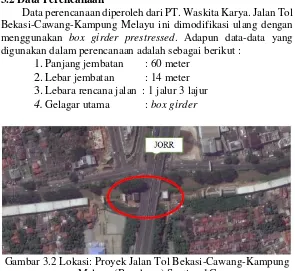 Gambar 3.2 Lokasi: Proyek Jalan Tol Bekasi-Cawang-Kampung Melayu (Becakayu) Section 1C 