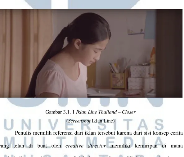 Gambar 3.1. 1 Iklan Line Thailand – Closer  (Screenshot Iklan Line) 