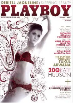 Gambar 3.8 kover majalah Playboy  Februari 2007 Dokumen: Playboy Februari 2007 