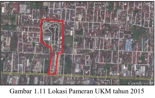 Gambar 1.11 Lokasi Pameran UKM tahun 2015 Sumber: Google 