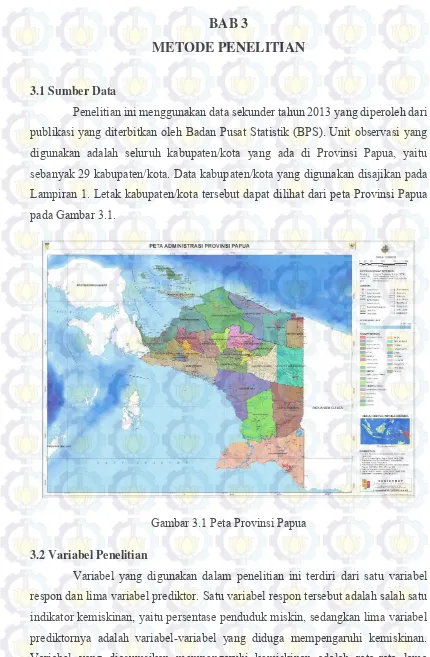 Gambar 3.1 Peta Provinsi Papua 