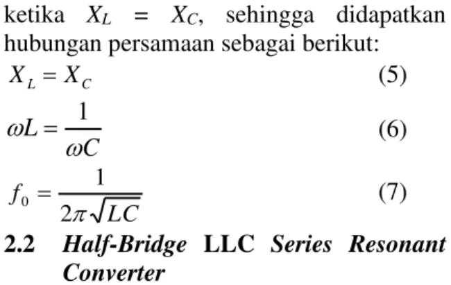 Gambar 1. Rangkaian Daya Half-bridge LLC Series  Resonant Converter  C r L r V so+ R LImIosVsqIr+Lm V sq V so