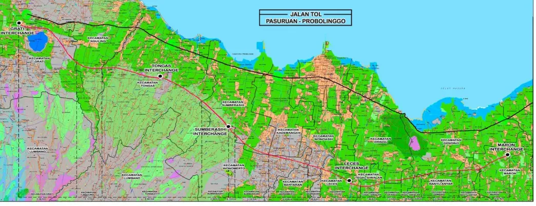 Gambar 1.3 Lokasi Rencana Jalan Tol Pasuruan-Probolinggo 