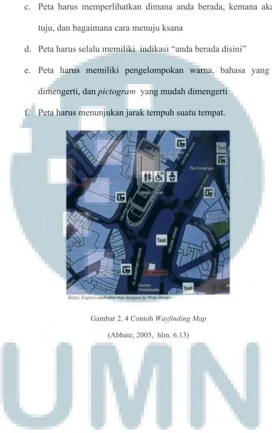 Gambar 2. 4 Contoh Wayfinding Map  (Abbate, 2005,  hlm. 6.13) 