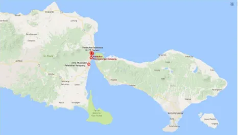 Gambar 1.1 Peta Banyuwangi dan Bali 