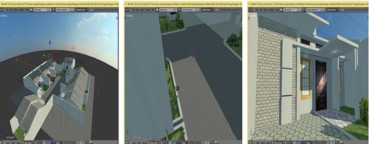 Gambar 2.  Preview Realtime Lighting, Realtime Shadow, dan Realtime Shader 