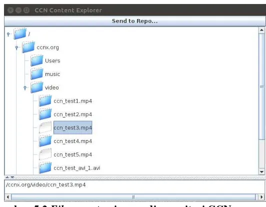 Gambar 5.2  File yang tersimpan di repositori CCNx 