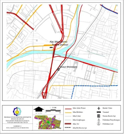 Gambar 4.1 Peta Jaringan Jalan Eksisting (RDTRK UP Wonokromo, 2016-