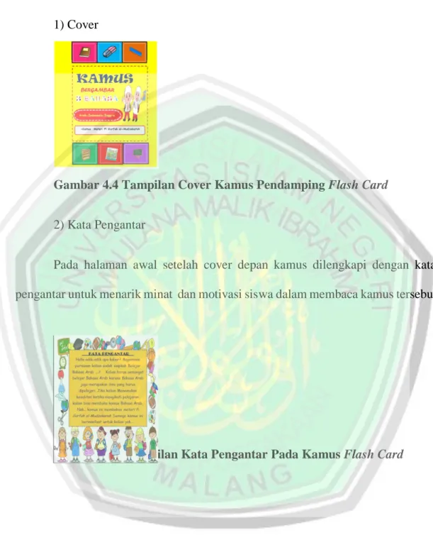 Gambar 4.4 Tampilan Cover Kamus Pendamping Flash Card 