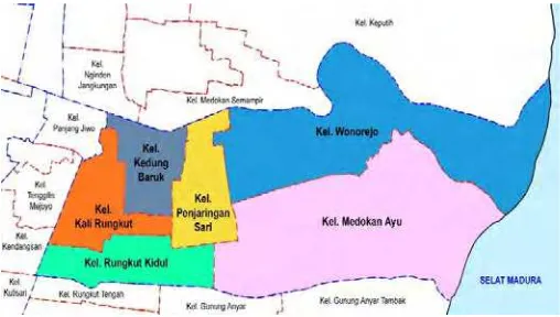 Gambar 2.1. Batas Wilayah Kecamatan Rungkut 