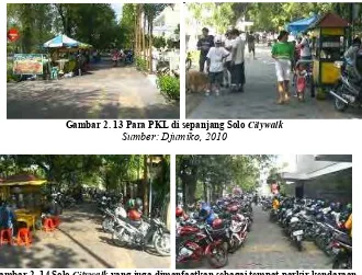 Gambar 2. 13 Para PKL di sepanjang Solo  Citywalk 