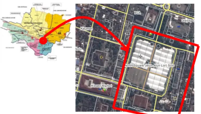 Gambar 2. Lokasi kawasan Alun-alun Utara Kota Surakarta 