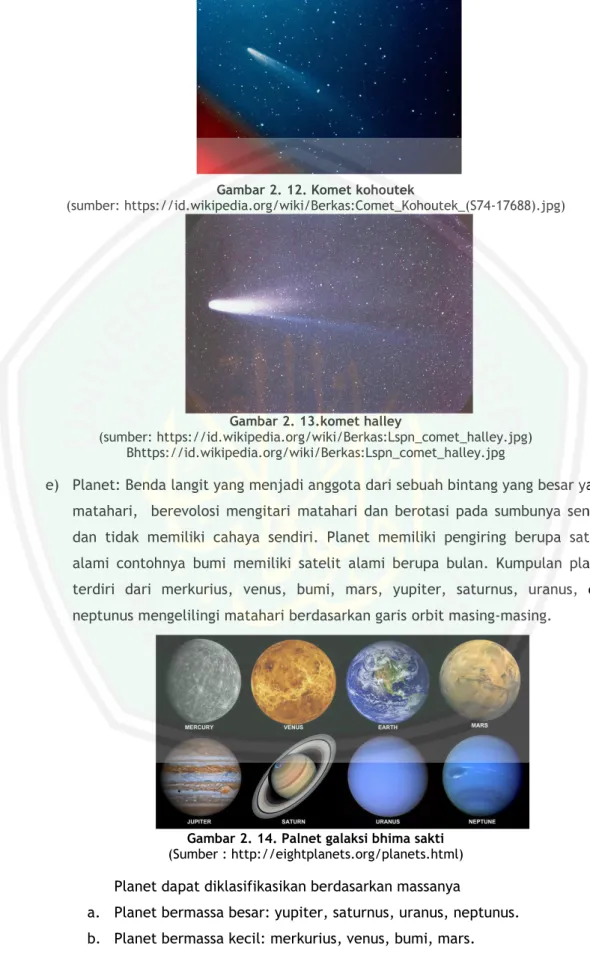 Gambar 2. 13.komet halley 