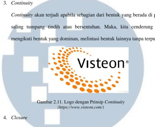 Gambar 2.11. Logo dengan Prinsip Continuity  (https://www.visteon.com/) 