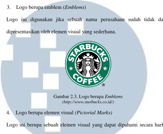 Gambar 2.3. Logo berupa Emblems  (http://www.starbucks.co.id/)