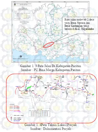 Gambar 1. 3 Peta Jalan Di Kabupaten Pacitan 