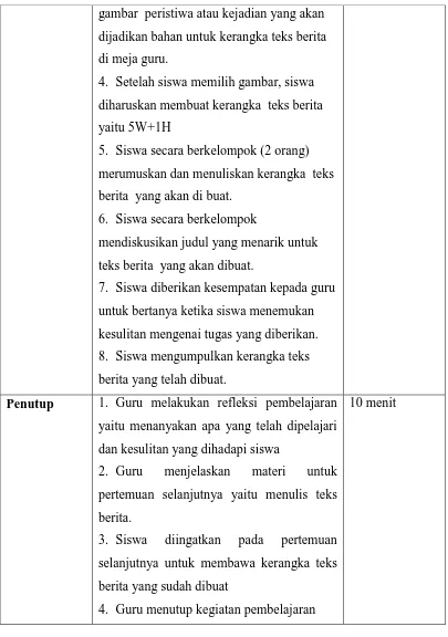 gambar  peristiwa atau kejadian yang akan 