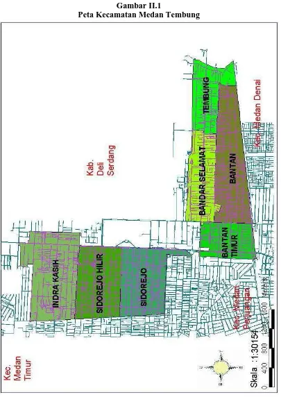 Gambar II.1 Peta Kecamatan Medan Tembung 