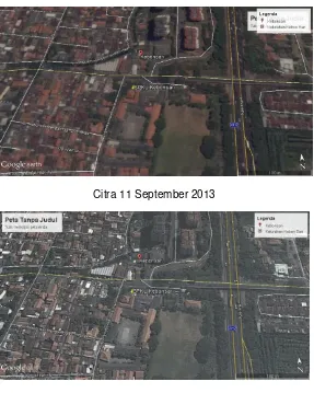 Gambar 4.3 Citra Google Earth Tanggal 11 September 2013 dan 17 