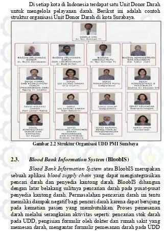 Gambar 2.2 Struktur Organisasi UDD PMI Surabaya 