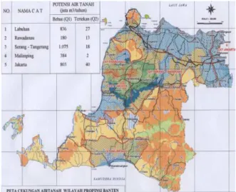 Gambar 3. Peta Hidrogeologi Kabupaten  Pandeglang dan sekitarnya