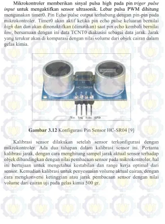 Gambar 3.12 Konfigurasi Pin Sensor HC-SR04 [9] 