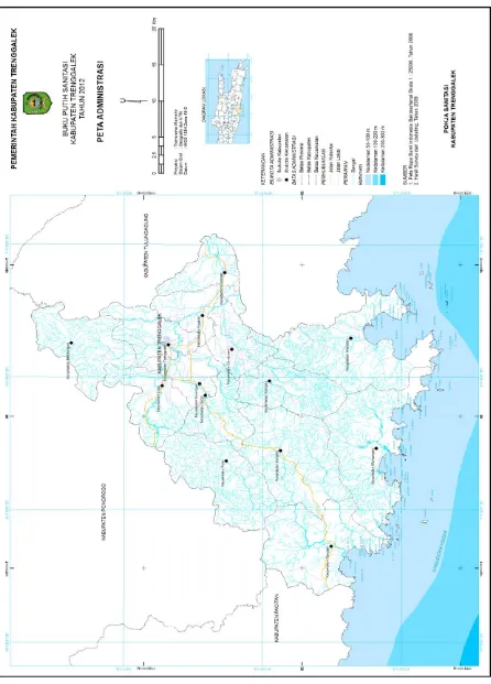 Gambar 2.2 Peta Administrasi Kabupaten Trenggalek 