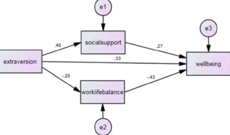 Tabel 1. Nilai Pengaruh Dari Variabel-Variabel Penelitian Dalam Model Jalur Well-Being 