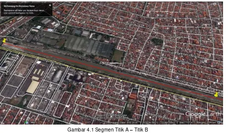 Gambar 4.1 Segmen Titik A – Titik B Sumber: Google Earth (2017) 